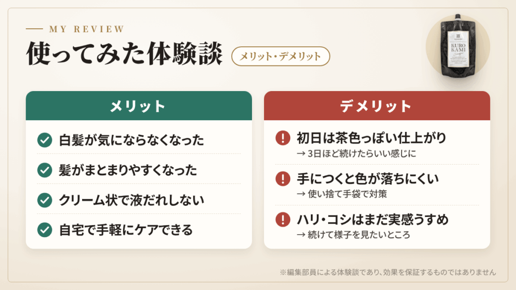 【私の体験談】イクモアクロカミシャンプーのメリット・デメリット