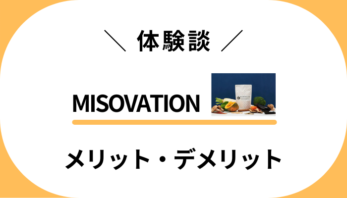 【私の体験談】MISOVATIONのメリット・デメリット