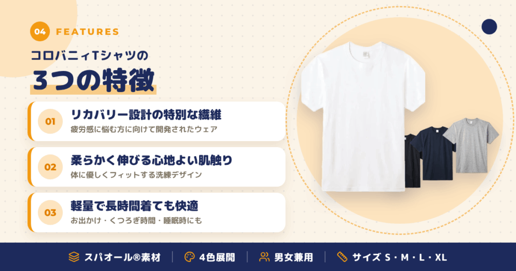 コロバニィTシャツの特徴
