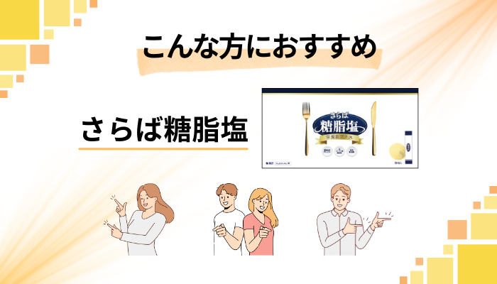 【まとめ】さらば糖脂塩サプリはこんな方におすすめ