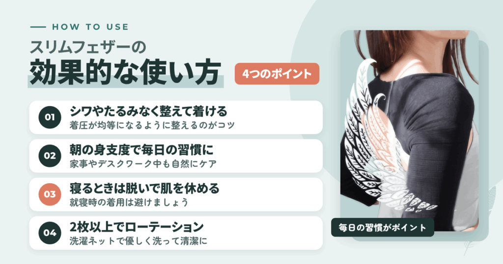 スリムフェザーの効果的な使い方