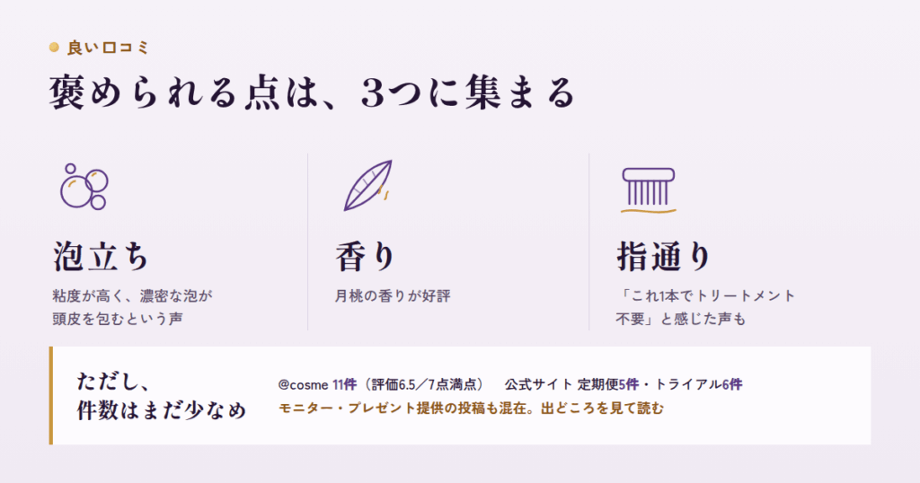 YOIKAシャンプーの良い口コミに共通していた3つの傾向