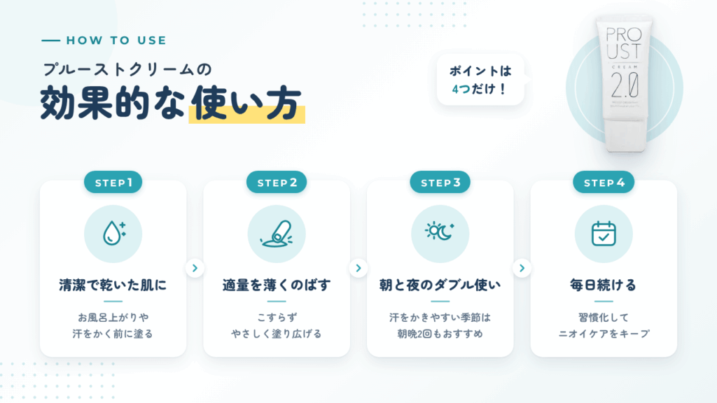 プルーストクリームの効果的な使い方