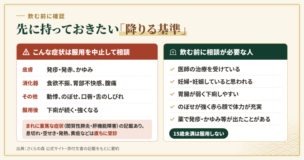 トメテルEXの副作用と、服用前に相談してほしい人