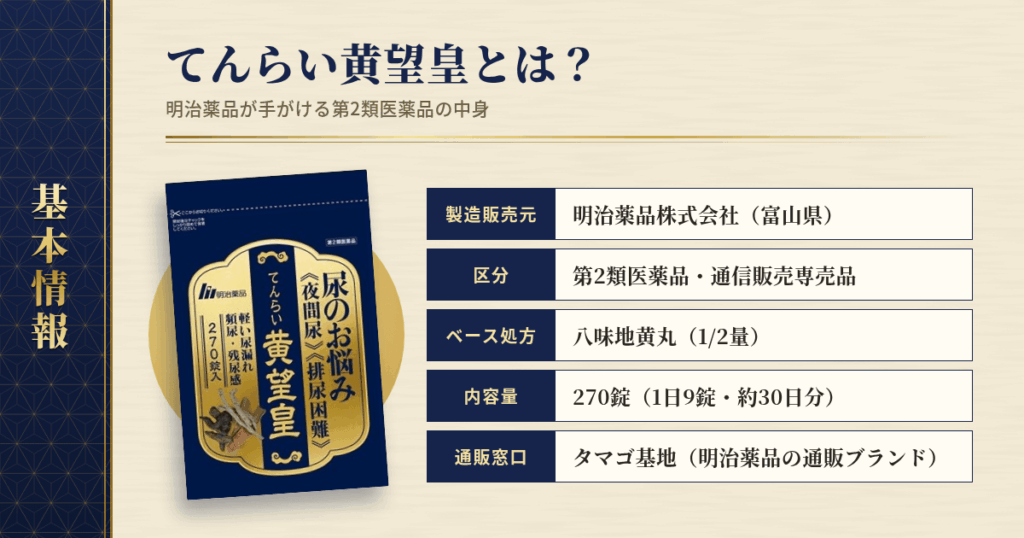 てんらい黄望皇とは?明治薬品が手がける第2類医薬品の中身
