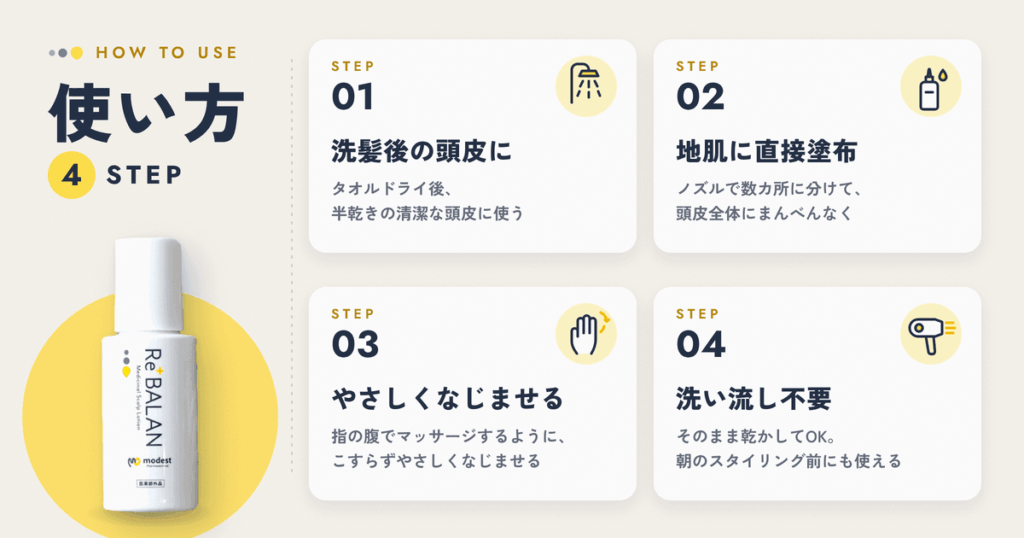 リバラン頭皮ローションの効果的な使い方