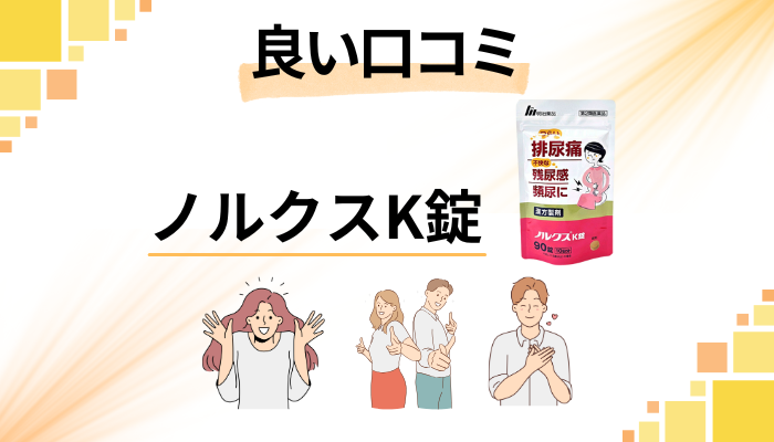ノルクスK錠の良い口コミと評判