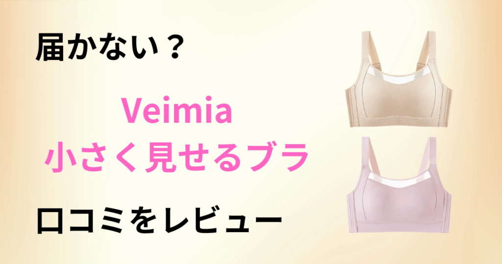 【届かない？】怪しい？Veimia 小さく見せるブラの口コミをレビュー