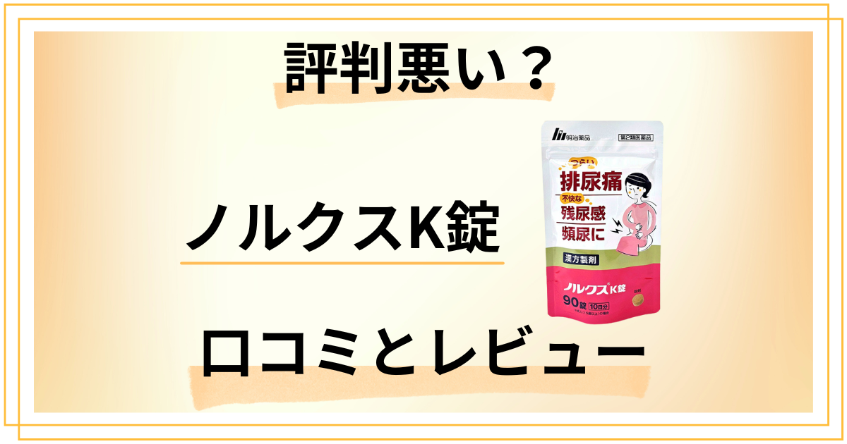 【評判悪い？】効果的な飲み方は？ノルクスK錠の口コミとレビュー