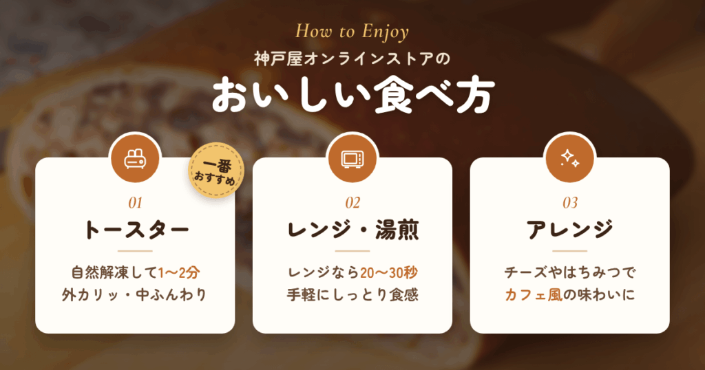 神戸屋オンラインストアの美味しい食べ方