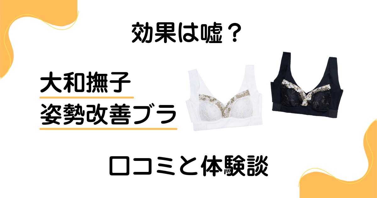 【効果は嘘?】怪しい?大和撫子 姿勢改善ブラの口コミと体験談