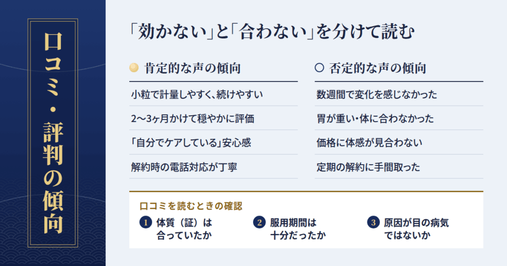 評判・口コミの傾向:肯定と否定の両方を冷静に整理