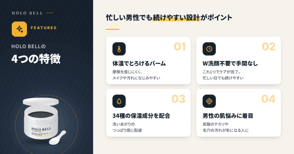 HOLO BELL マイクロケア保湿クレンジングの特徴