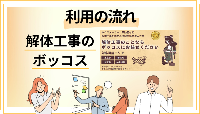解体工事 ボッコスの利用の流れ