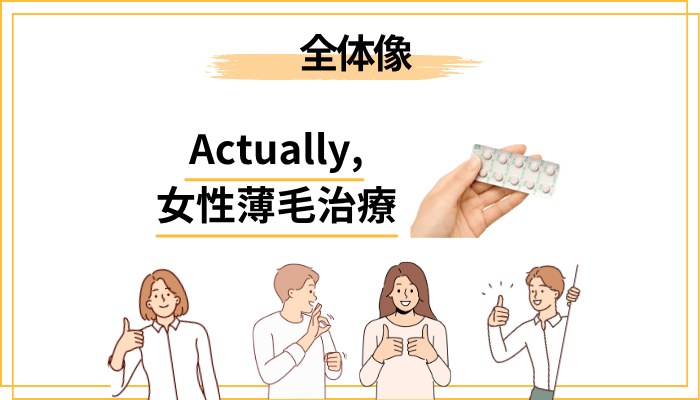 Actually,（アクチュアリー）の女性薄毛治療とは？サービスの全体像