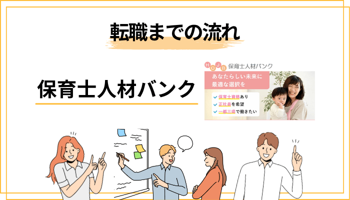 保育士人材バンクの登録から転職までの流れ【5ステップ】