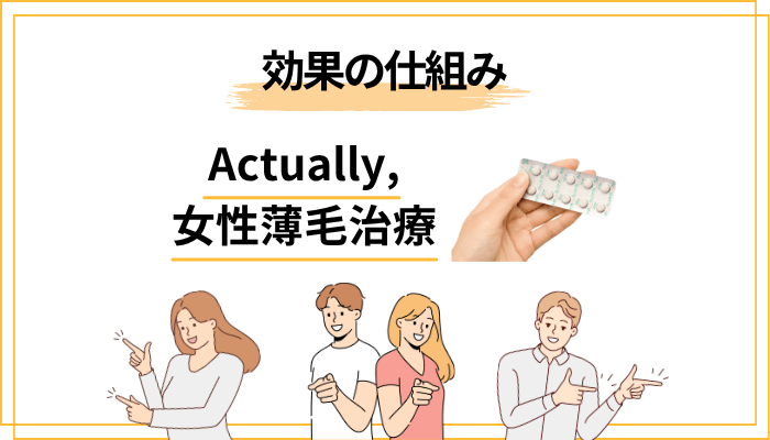 Actually,の女性薄毛治療で処方される薬と「効果」の仕組み