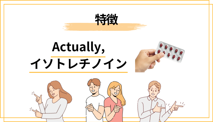 Actually,（アクチュアリー）のイソトレチノイン治療の特徴と料金