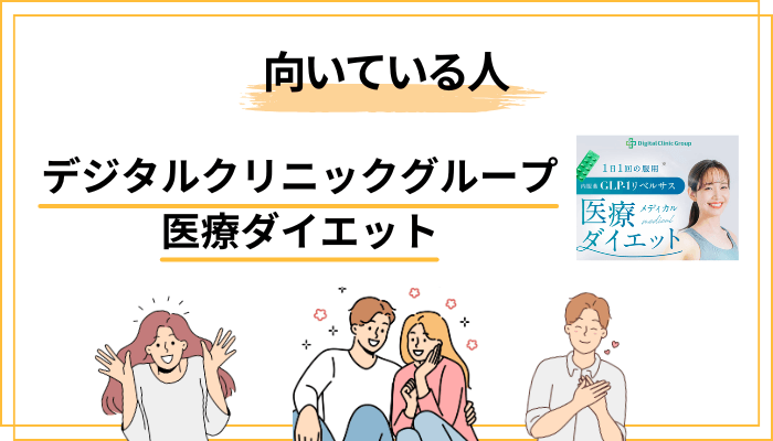デジタルクリニックグループ医療ダイエットが「向いている人／向いていない人」