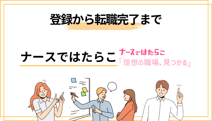 ナースではたらこの登録から転職完了までの全ステップ