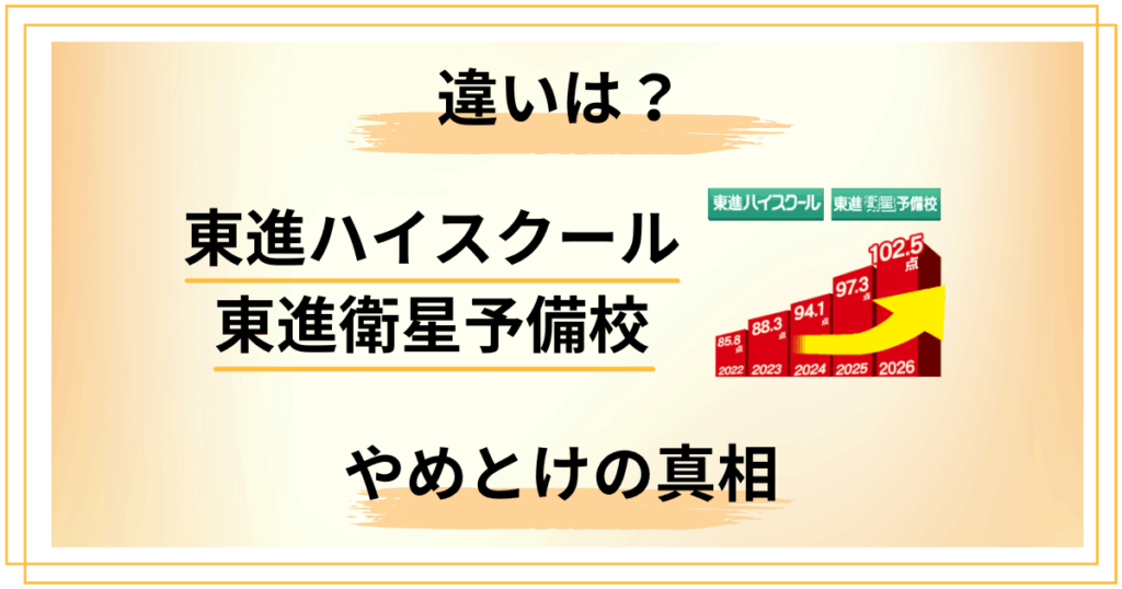 東進ハイスクールと東進衛星予備校の違い｜料金・やめとけ評判の真相