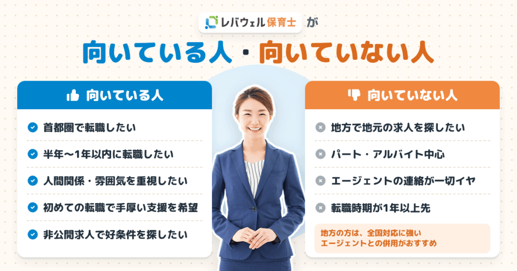 レバウェル保育士が向いている人・向いていない人