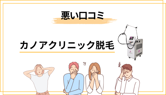 カノアクリニックの脱毛｜悪い口コミとその背景