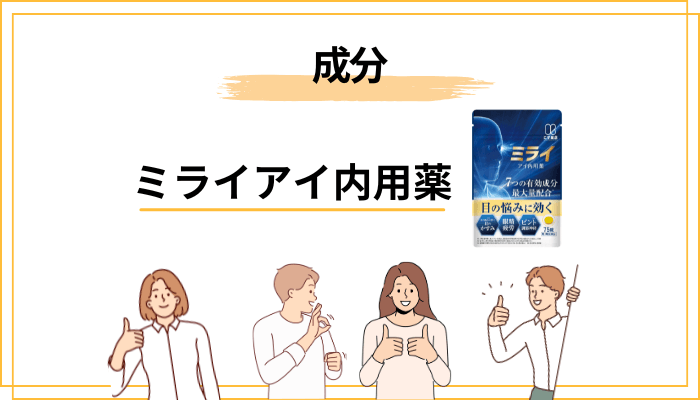 ミライアイ内用薬の成分7種をやさしく解説