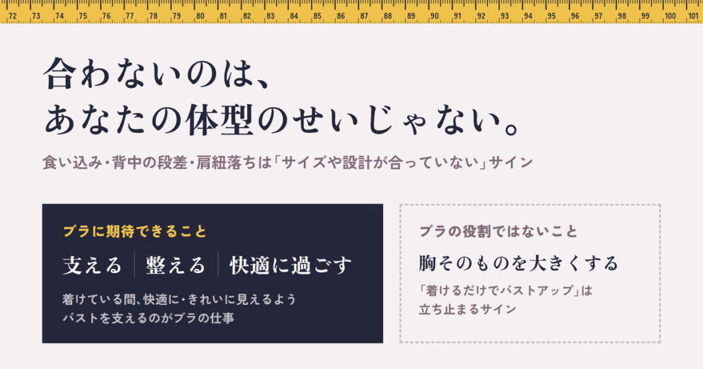 プラスサイズブラジャーの「サイズ」と「効果」のリアル——合わないのはあなたのせいじゃない