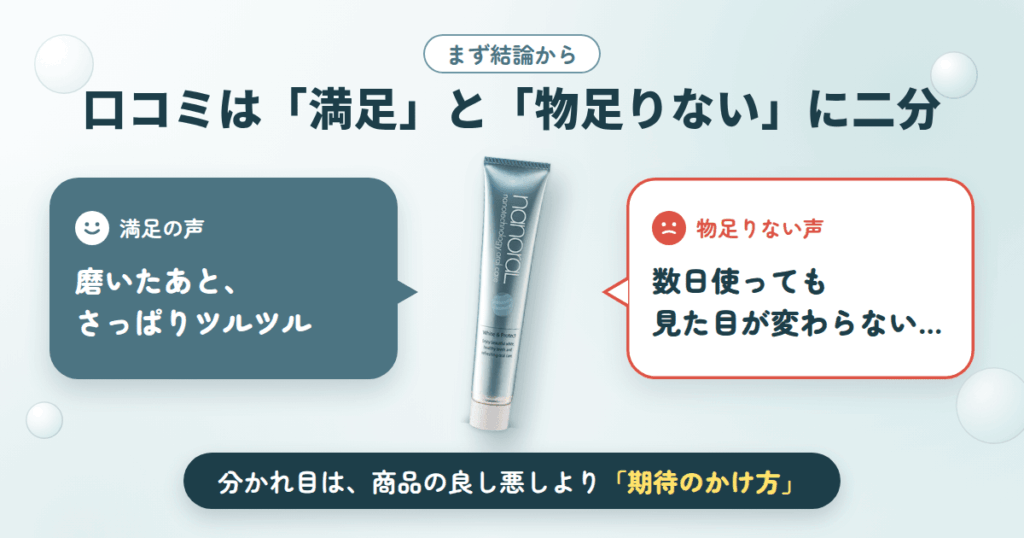 ナノラル 薬用ホワイト&プロテクトの口コミは結局どう?まず結論から
