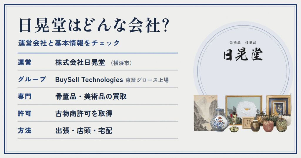 日晃堂の骨董買取とは？まず運営会社と基本情報を押さえる