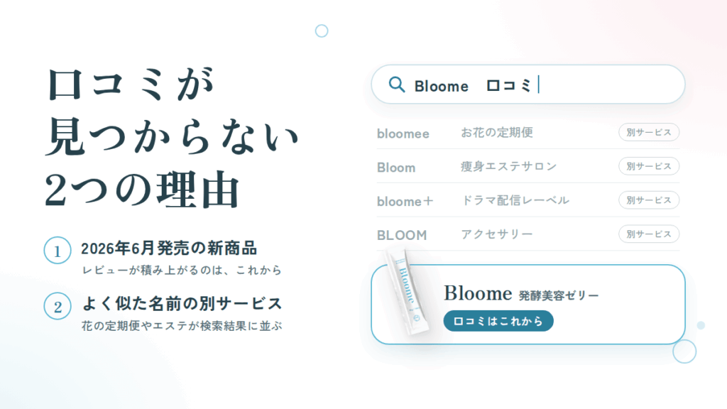Bloome(ブルーム)サプリの口コミを調べて、最初に驚いたこと
