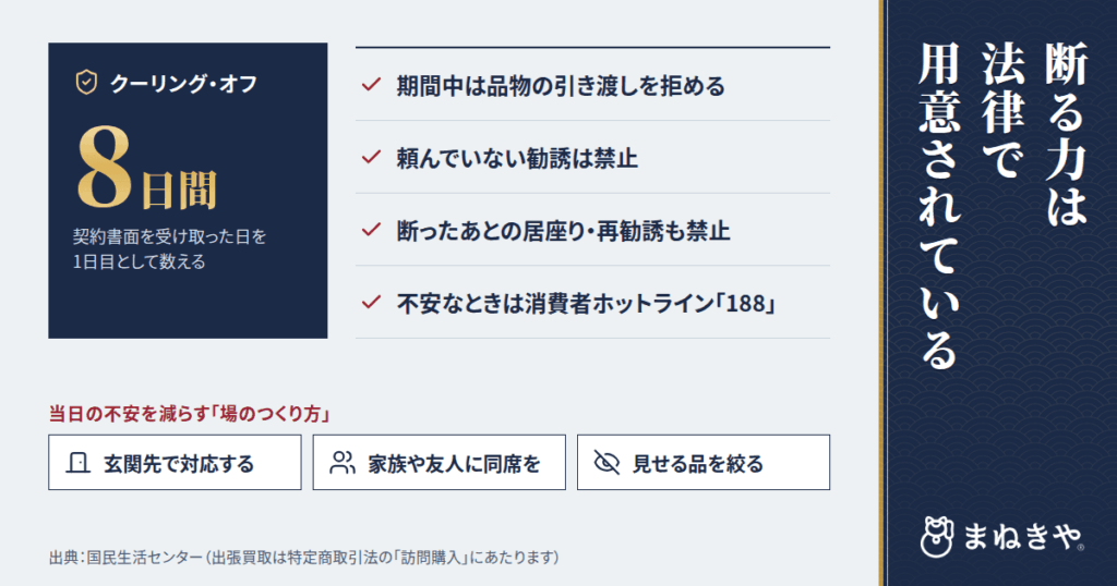 出張買取を頼む前に|「訪問購入」のルールがあなたを守ってくれます