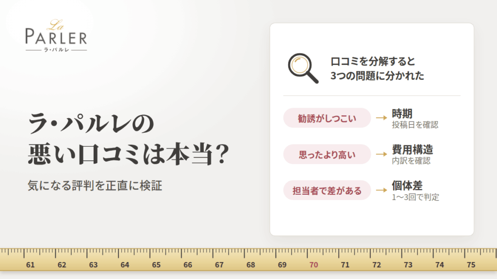 ラ・パルレの悪い口コミは本当?気になる評判を正直に検証