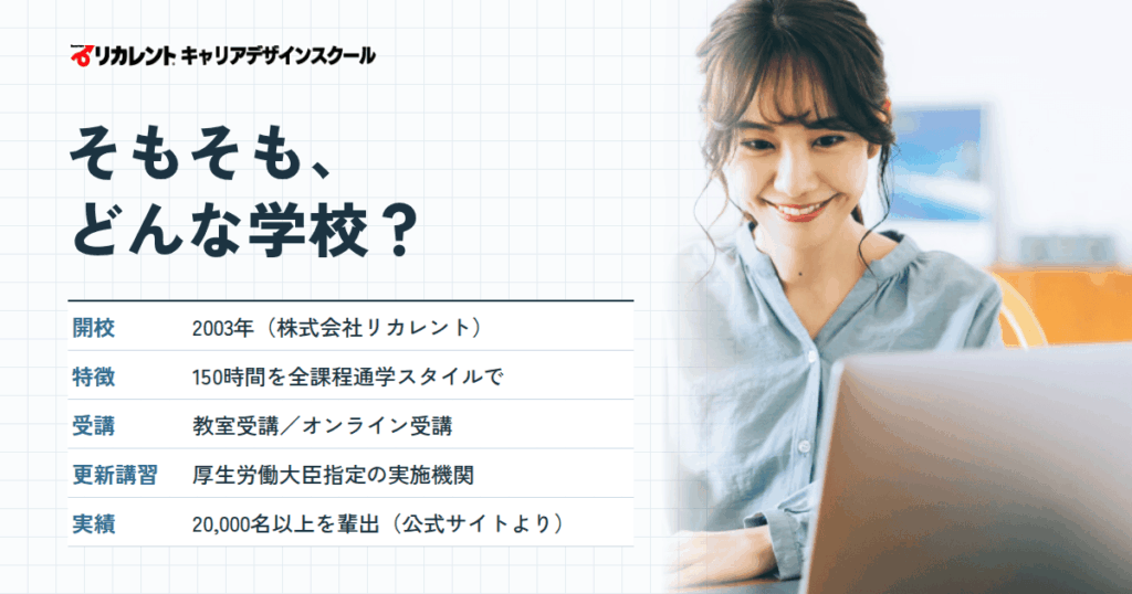 そもそもリカレントキャリアデザインスクールとは?養成講座と更新講習の基本情報
