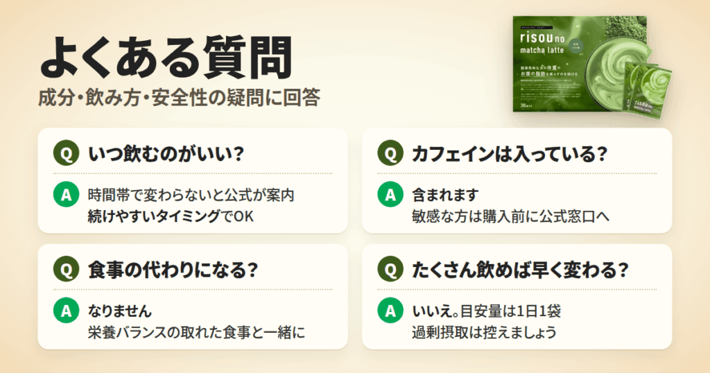 よくある質問|成分・飲み方・安全性の疑問に答えます