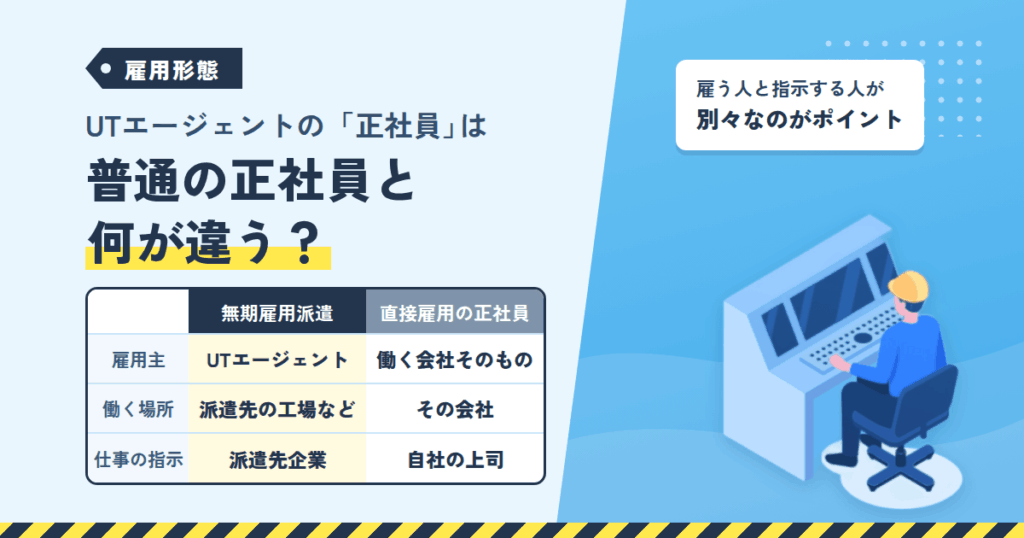 UTエージェントの「正社員」は、普通の正社員と何が違うのか